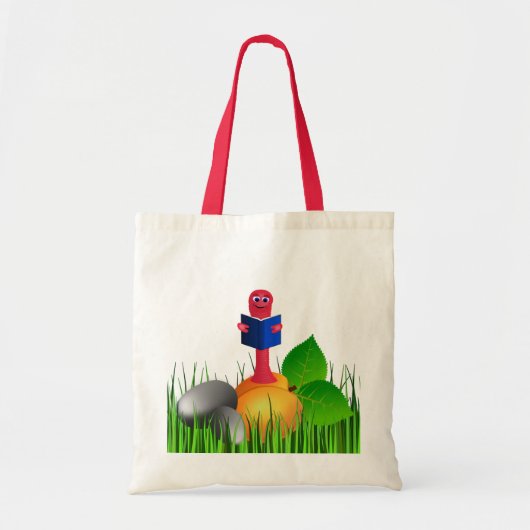 Farbenfrohe Niedliche Buchwürmer-Tragetaschen Tragetasche (Vorne)