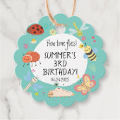 Farbenfrohe Niedliche Bugs Kindergeburtstag Geschenkanhänger (Vorderseite)