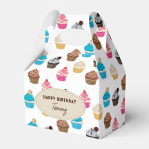 Farbenfrohe Niedliche Cupcakes Muster Geburtstagsp