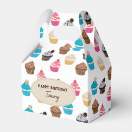 Farbenfrohe Niedliche Cupcakes Muster Geburtstagsp Geschenkschachtel