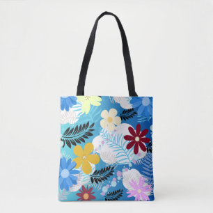 Farbenfrohe Niedliche Daisis Ferns Bubbles Wolkenm Tasche