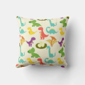 Farbenfrohe Niedliche Dinosaurier Kissen (Rückseite)