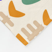 Farbenfrohe Niedliche Fischknochenmuster Fleecedecke (Ecke)