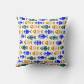 Farbenfrohe Niedliche Fischknochenmuster Kissen (Rückseite)