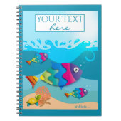 Farbenfrohe Niedliche Fish Ocean Notebook Notizblock (Vorderseite)