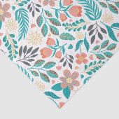 Farbenfrohe niedliche Frühlingsblumenmuster Seidenpapier (Ausschnitt)