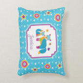 Farbenfrohe Niedliche Füchse mit Sternen und Herze Zierkissen (Vorderseite(Vertikal))