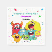 Farbenfrohe Niedliche Fun Monster Geburtstagsparty