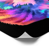 Farbenfrohe Niedliche Funny Rainbow Kitten Rave Ps Poster (Ecke)