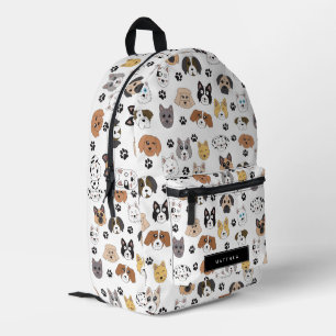 Farbenfrohe Niedliche Hunde & Hunde Individuelle N Bedruckter Rucksack