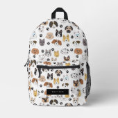 Farbenfrohe Niedliche Hunde & Hunde Individuelle N Bedruckter Rucksack (Vorderseite)