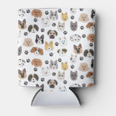 Farbenfrohe Niedliche Hunde & Hundeschlittenmuster Dosenkühler (Vorderseite)