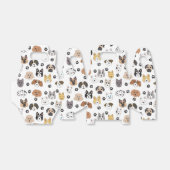 Farbenfrohe Niedliche Hunde & Hundeschlittenmuster Geschenkschachtel (Ungefaltet)