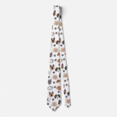 Farbenfrohe Niedliche Hunde & Hundeschlittenmuster Krawatte (Vorderseite)