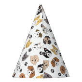 Farbenfrohe Niedliche Hunde & Hundeschlittenmuster Partyhütchen (Rückseite)