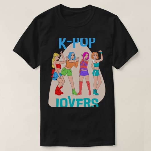 Farbenfrohe Niedliche K-Pop Liebhaber T-Shirt (Design vorne)