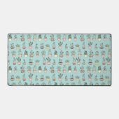 Farbenfrohe Niedliche Kakteen im handgezeichneten Schreibtischunterlage (Vorderseite)