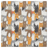 Farbenfrohe Niedliche Katzen Muster Stoff (Muster)