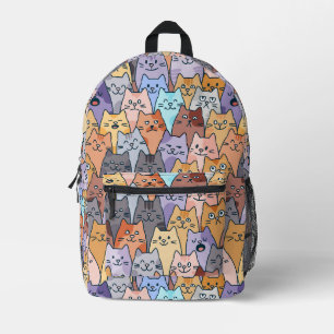 Farbenfrohe Niedliche Katzenkratzenmuster Katzenge Bedruckter Rucksack