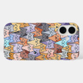 Farbenfrohe Niedliche Katzenkratzenmuster Katzenge Case-Mate iPhone Hülle (Rückseite (Horizontal))