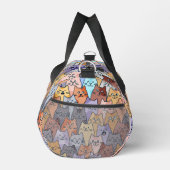 Farbenfrohe Niedliche Katzenkratzenmuster Katzenge Duffle Bag (Rechts)