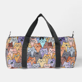 Farbenfrohe Niedliche Katzenkratzenmuster Katzenge Duffle Bag (Rückseite)