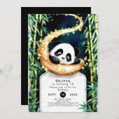 Farbenfrohe Niedliche Kinderpanda zum Geburtstag Einladung (Vorne/Hinten)