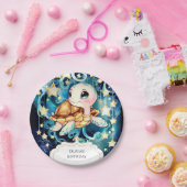 Farbenfrohe Niedliche Kinderschildkröte Geburtstag Pappteller (Party)