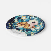 Farbenfrohe Niedliche Kinderschildkröte Geburtstag Pappteller (Schrägansicht)