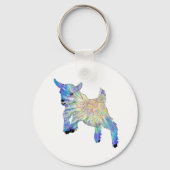 Farbenfrohe Niedliche Kinderziege Jumping Funky An Schlüsselanhänger (Vorderseite)