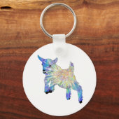 Farbenfrohe Niedliche Kinderziege Jumping Funky An Schlüsselanhänger (Vorderseite)