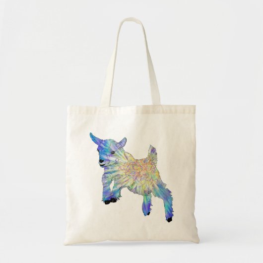 Farbenfrohe Niedliche Kinderziege Jumping Funky An Tragetasche (Vorne)