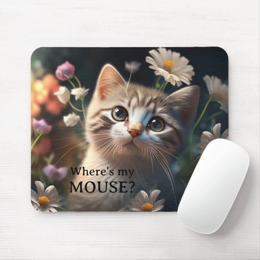 Farbenfrohe Niedliche Kitten Funny Mousepad (Mit Mouse)