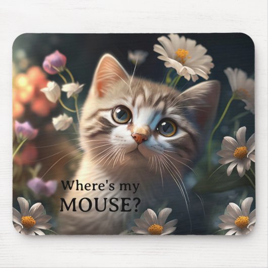 Farbenfrohe Niedliche Kitten Funny Mousepad (Vorne)