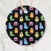Farbenfrohe Niedliche Monster Geschenkanhänger (Rückseite)