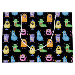 Farbenfrohe Niedliche Monster Große Geschenktüte