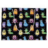 Farbenfrohe Niedliche Monster Große Geschenktüte (Rückseite)