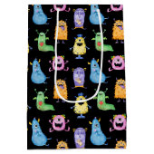 Farbenfrohe Niedliche Monster Mittlere Geschenktüte (Rückseite)