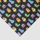 Farbenfrohe Niedliche Monster Seidenpapier (Detail)