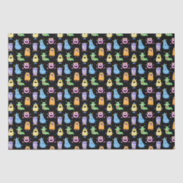 Farbenfrohe Niedliche Monster Seidenpapier