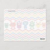 Farbenfrohe Niedliche Monster zeichnen sich durch Postkarte (Rückseite)