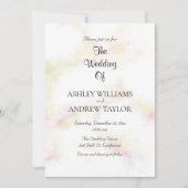 Farbenfrohe Niedliche Muster Elegante Hochzeit Einladung (Vorderseite)