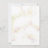 Farbenfrohe Niedliche Muster Elegante Hochzeit Einladung (Rückseite)