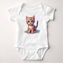 Farbenfrohe Niedliche Orange Kitten Baby Kitty Cat Baby Strampler