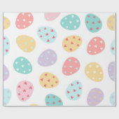 Farbenfrohe Niedliche Ostereier Muster Geschenkpapier (Flach)