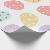 Farbenfrohe Niedliche Ostereier Muster Geschenkpapier (Ecke)