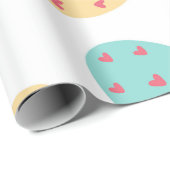 Farbenfrohe Niedliche Ostereier Muster Geschenkpapier (Rolleneckpunkt)