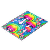 Farbenfrohe Niedliche Pilzkolonne Nahtloses Muster Notizblock (Linke Seite)