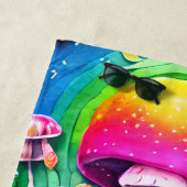 Farbenfrohe Niedliche Pilzkolonne Nahtloses Muster Strandtuch (Beispiel)