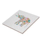 Farbenfrohe Niedliche Retro-Blumengestelle 4 Fliese (Seite)